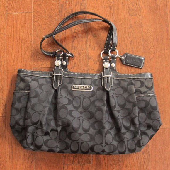 Coach | Bags | Coach Signature East West Tote Bag In Black